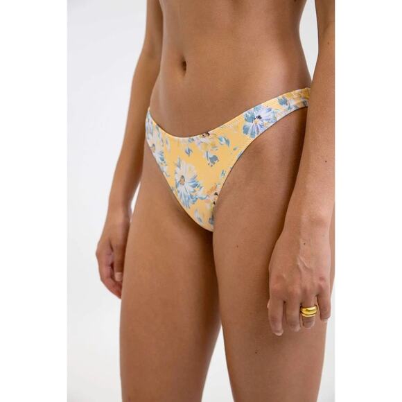 Free People Rhythm Oia Bloom Floral Watercolor Cheeky Bikini Bottoms Size Small - Picture 10 of 11